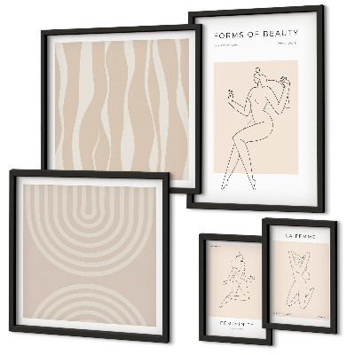 Gallery wall Minimalistische vormen van schoonheid