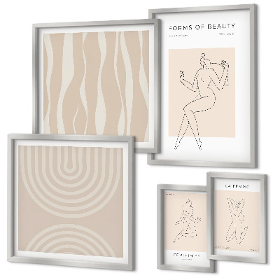 Gallery wall Minimalistische vormen van schoonheid