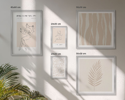 Wanddecoratie compositie Stijlvolle afbeeldingen van vrouwen en planten