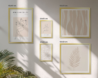 Wanddecoratie compositie Stijlvolle afbeeldingen van vrouwen en planten