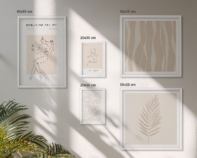 Wanddecoratie compositie Stijlvolle afbeeldingen van vrouwen en planten