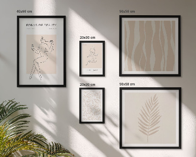 Wanddecoratie compositie Stijlvolle afbeeldingen van vrouwen en planten