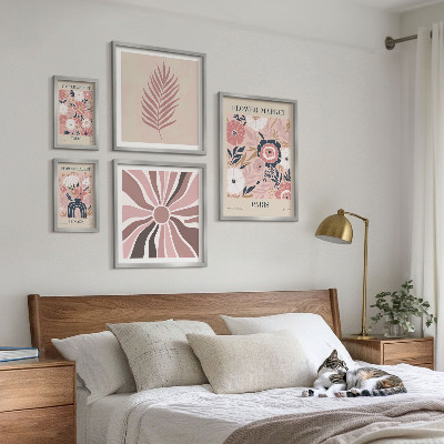 Wanddecoratie compositie Bloemenmarkten in boho-stijl
