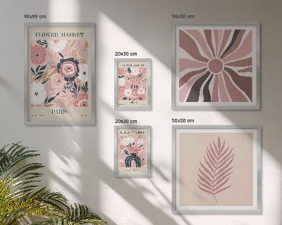 Wanddecoratie compositie Bloemenmarkten in boho-stijl
