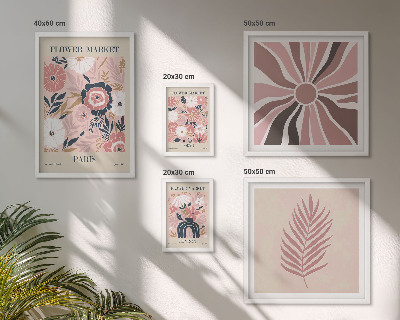 Wanddecoratie compositie Bloemenmarkten in boho-stijl