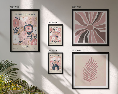 Wanddecoratie compositie Bloemenmarkten in boho-stijl