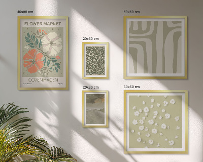 Moderne schilderijen set Plantenmotieven boho-patronen