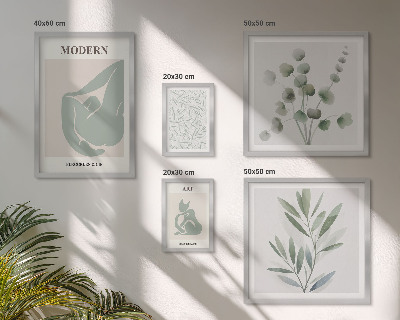 Gallery wall Stijlvolle planten en abstracte afbeeldingen