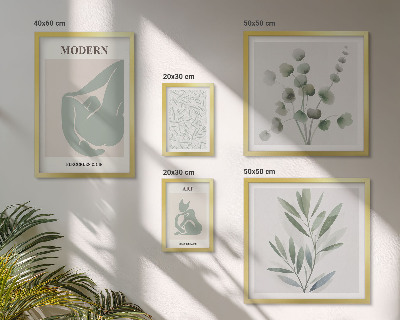 Gallery wall Stijlvolle planten en abstracte afbeeldingen