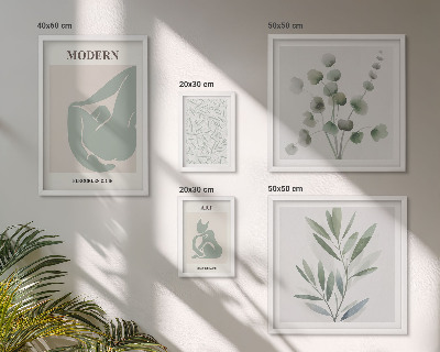 Gallery wall Stijlvolle planten en abstracte afbeeldingen