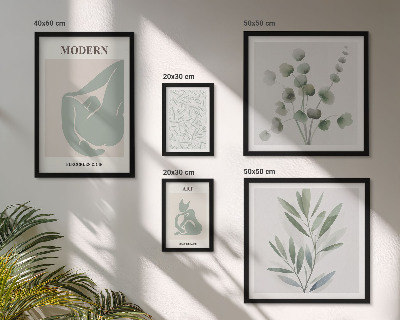 Gallery wall Stijlvolle planten en abstracte afbeeldingen