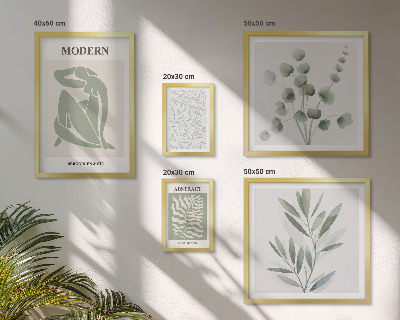 Wanddecoratie compositie Stijlvolle decoratieve motieven met planten