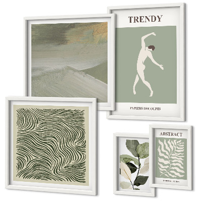 Gallery wall Stijlvolle abstracte planten