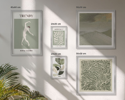 Gallery wall Stijlvolle abstracte planten