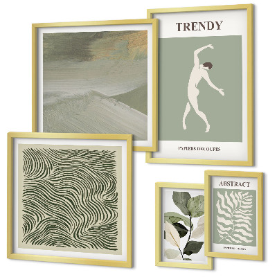 Gallery wall Stijlvolle abstracte planten
