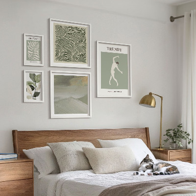 Gallery wall Stijlvolle abstracte planten
