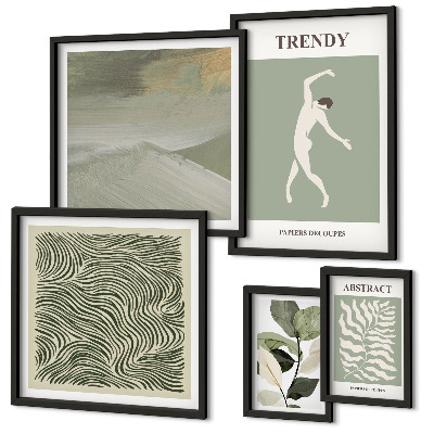 Gallery wall Stijlvolle abstracte planten