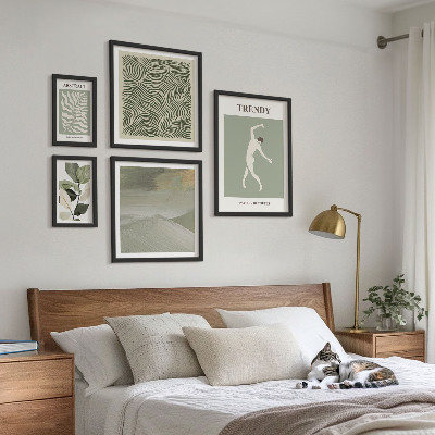Gallery wall Stijlvolle abstracte planten