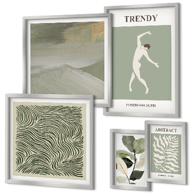 Gallery wall Stijlvolle abstracte planten