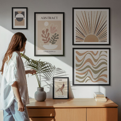 Gallery wall Stijlvolle plantabstracties
