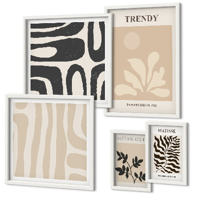 Gallery wall Stijlvolle decoratieve motieven met planten