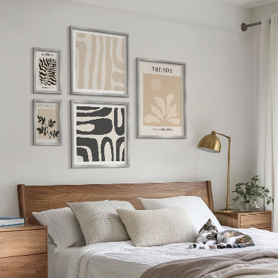 Gallery wall Stijlvolle decoratieve motieven met planten