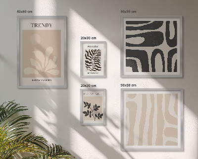 Gallery wall Stijlvolle decoratieve motieven met planten