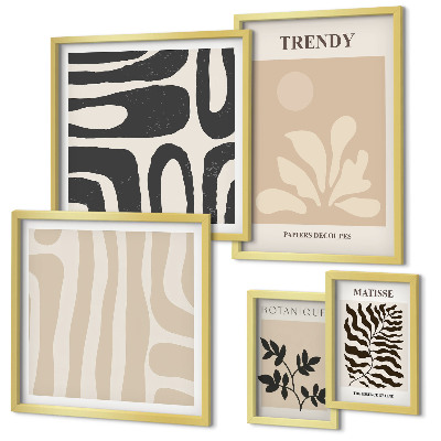 Gallery wall Stijlvolle decoratieve motieven met planten