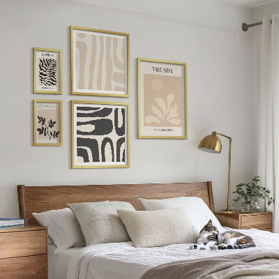Gallery wall Stijlvolle decoratieve motieven met planten