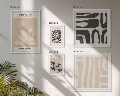 Gallery wall Stijlvolle decoratieve motieven met planten