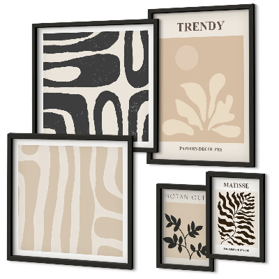 Gallery wall Stijlvolle decoratieve motieven met planten