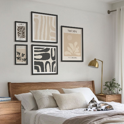 Gallery wall Stijlvolle decoratieve motieven met planten