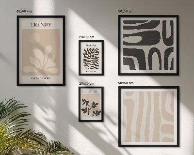 Gallery wall Stijlvolle decoratieve motieven met planten