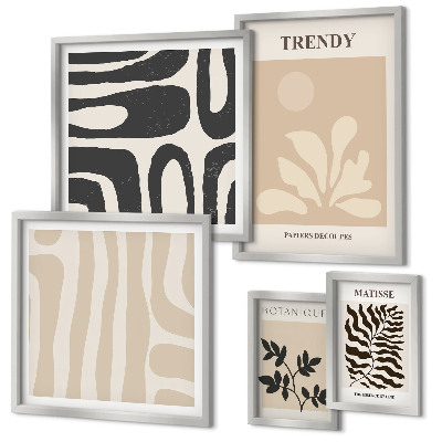 Gallery wall Stijlvolle decoratieve motieven met planten