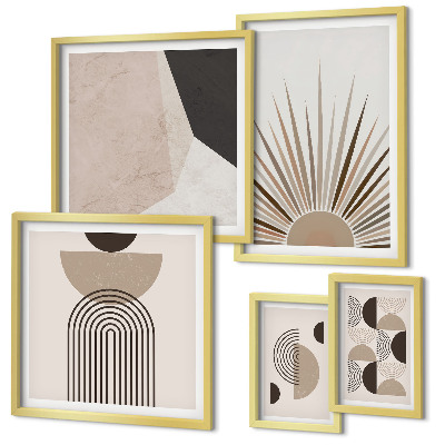 Wanddecoratie compositie Abstracte geometrische vormen