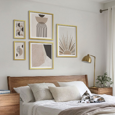 Wanddecoratie compositie Abstracte geometrische vormen