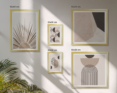 Wanddecoratie compositie Abstracte geometrische vormen