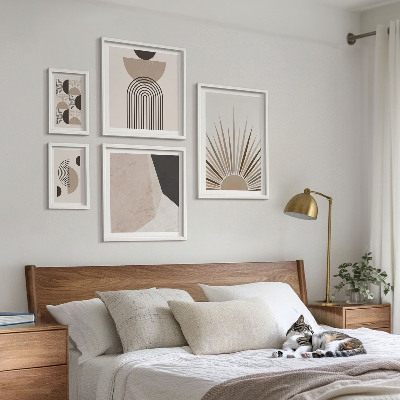 Wanddecoratie compositie Abstracte geometrische vormen