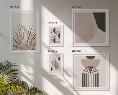 Wanddecoratie compositie Abstracte geometrische vormen