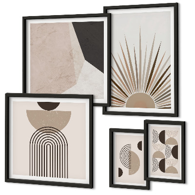 Wanddecoratie compositie Abstracte geometrische vormen