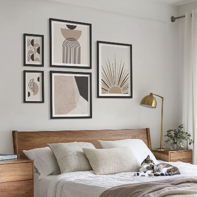 Wanddecoratie compositie Abstracte geometrische vormen