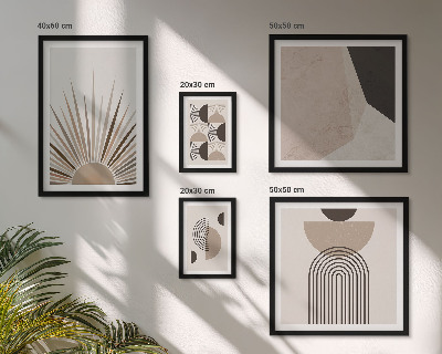 Wanddecoratie compositie Abstracte geometrische vormen