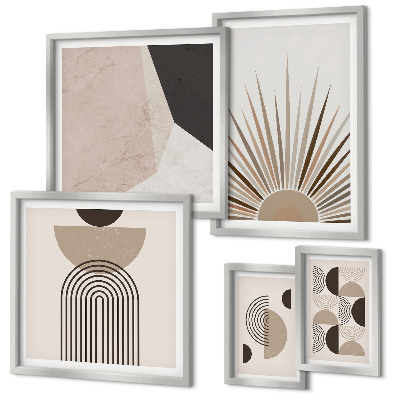 Wanddecoratie compositie Abstracte geometrische vormen