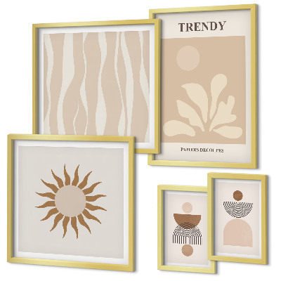 Gallery wall Stijlvolle abstracte decoraties