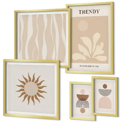 Gallery wall stijlvolle abstracte wanddecoraties