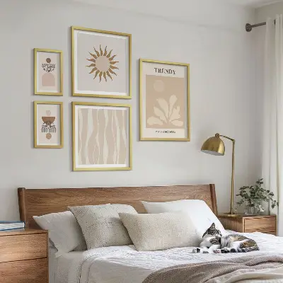 Gallery wall stijlvolle abstracte wanddecoraties