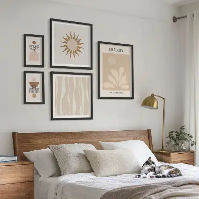 Gallery wall stijlvolle abstracte wanddecoraties