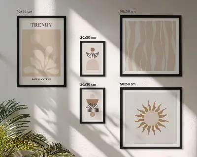 Gallery wall stijlvolle abstracte wanddecoraties