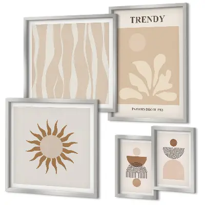 Gallery wall stijlvolle abstracte wanddecoraties