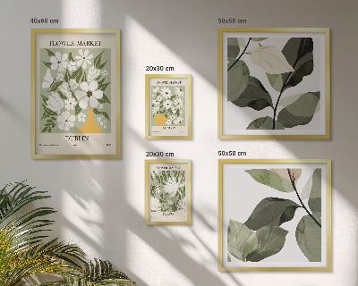 Wanddecoratie compositie Bloemmotieven Londen Dublin Tokio